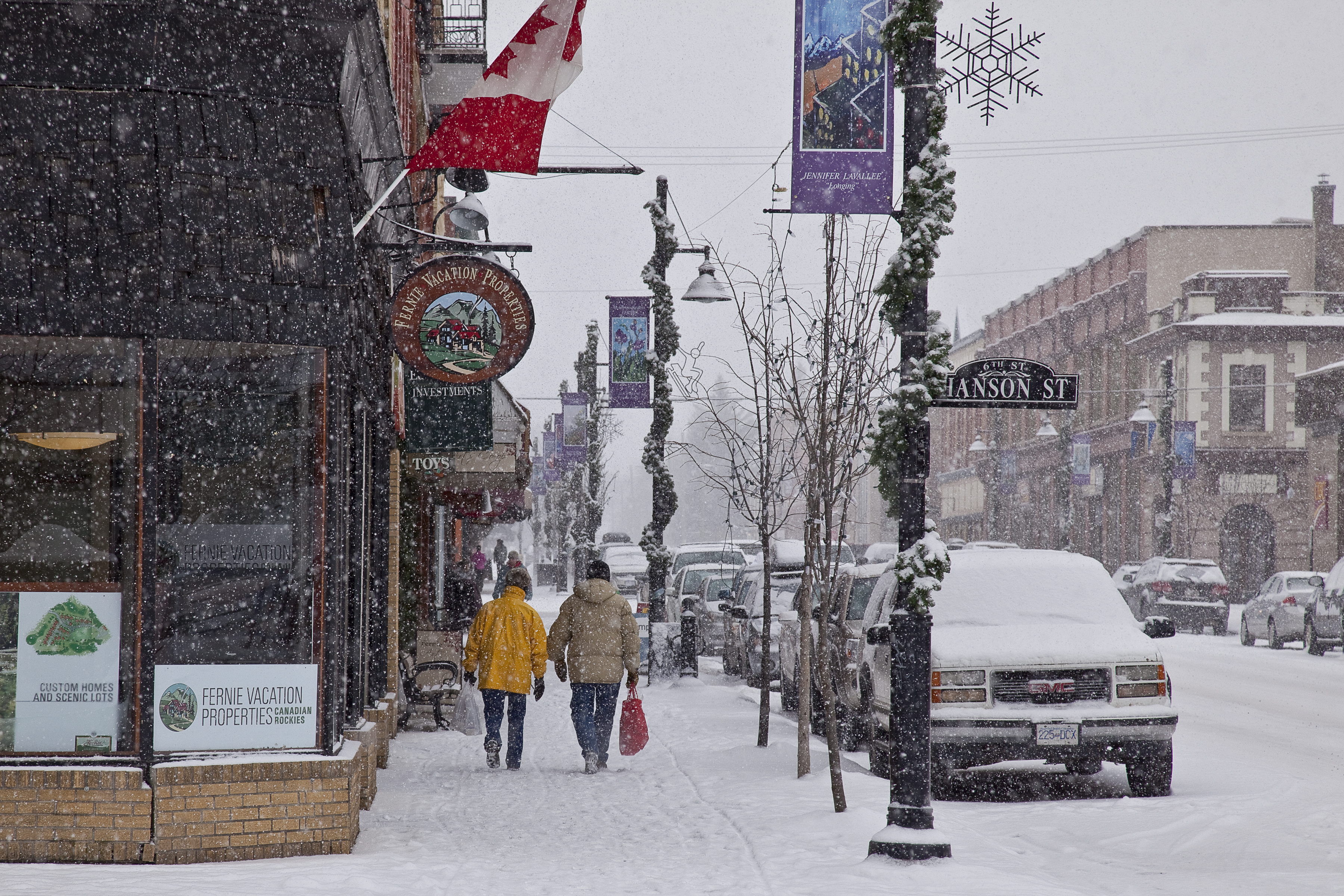 Shopping in downtown Fernie